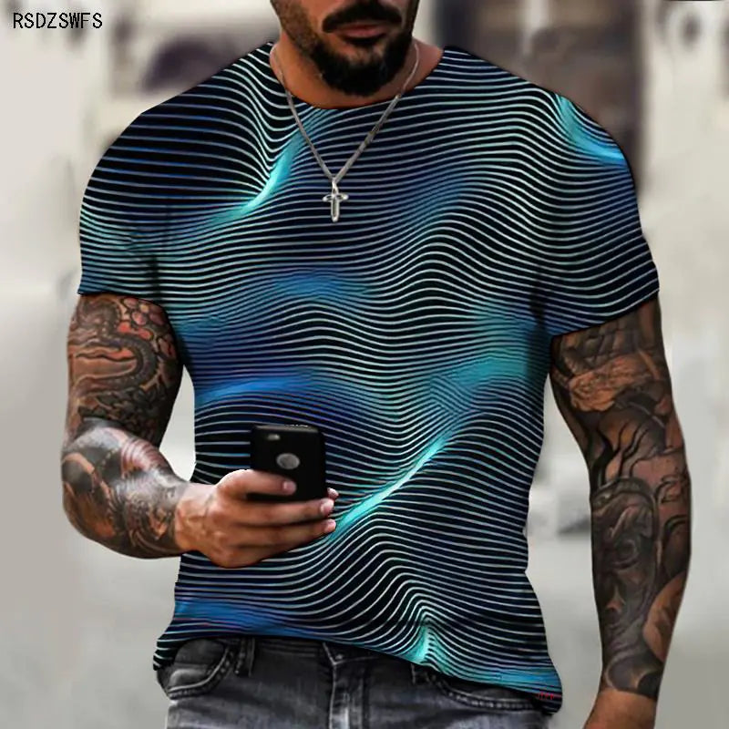 Camiseta de poliéster para hombre de la calle Harajuku Fashion
