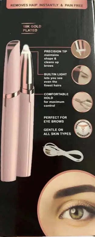 Rechargeable eyebrow trimmer