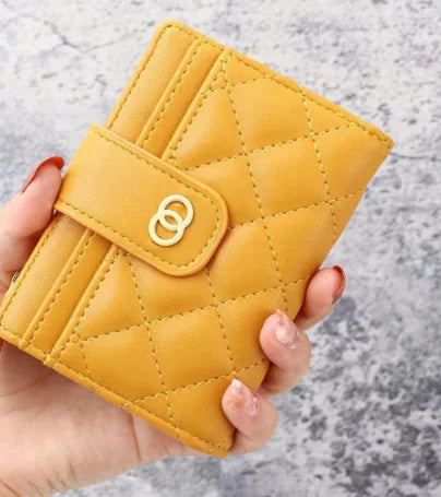 Classic women's wallet with embroidery and coin purse