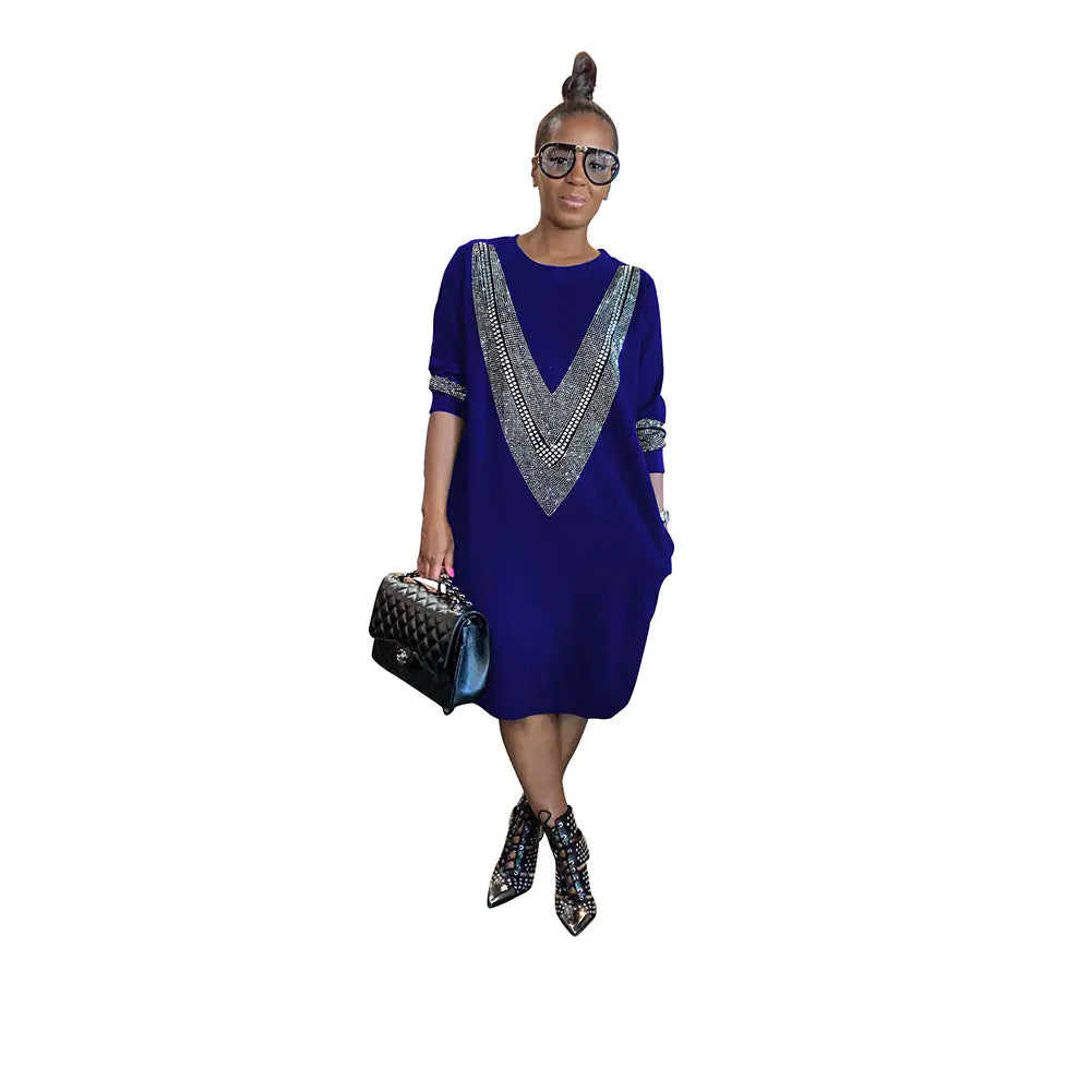 Women's casual loose-fitting dress for autumn/winter