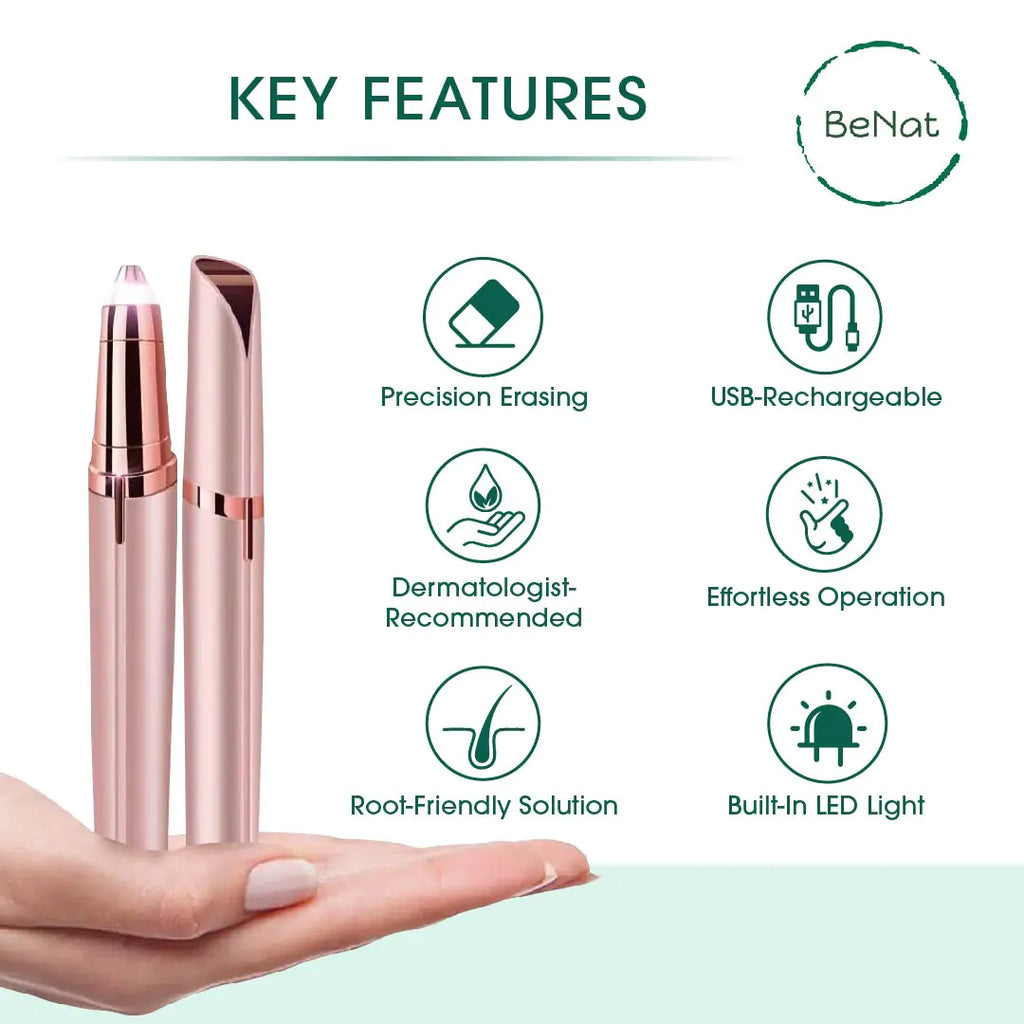 Rechargeable eyebrow trimmer