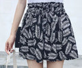 Shorts anchos con estampado floral y cintura elástica