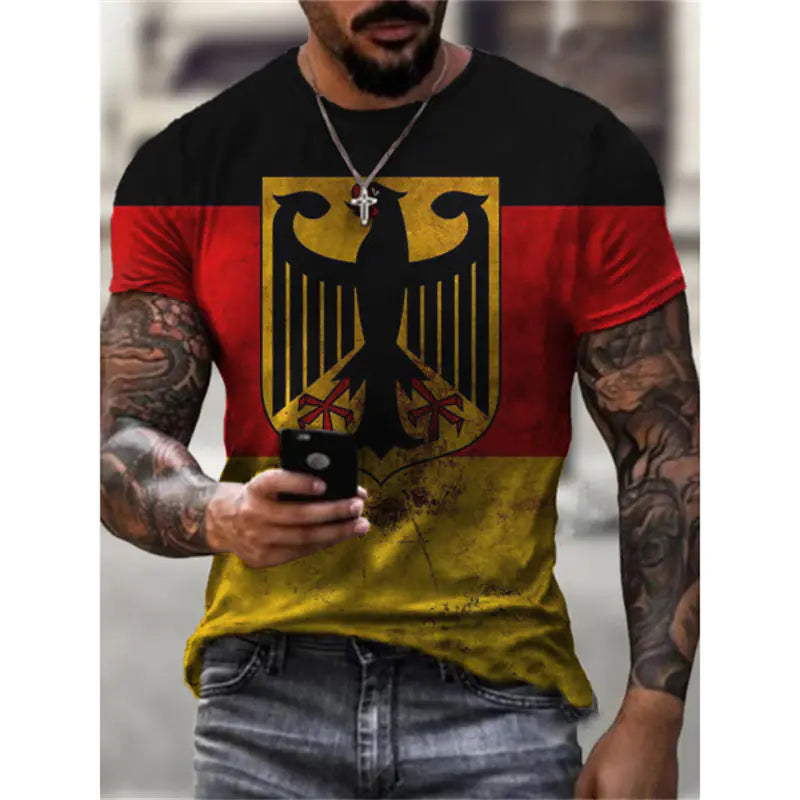 Men's retro urban style summer t-shirt