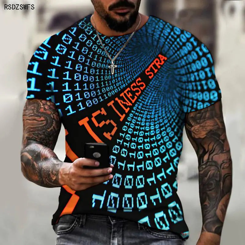 Camiseta de poliéster para hombre de la calle Harajuku Fashion