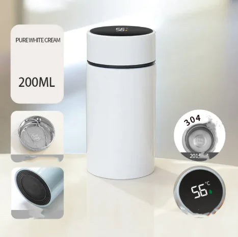 Electronic stainless steel thermal mug