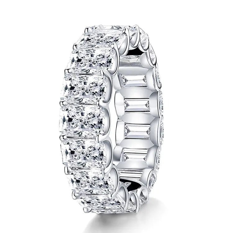 Anillo de plata de ley con simulante de diamante de alto carbono - Vant
