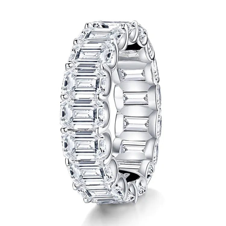 Anillo de plata de ley con simulante de diamante de alto carbono - Vant