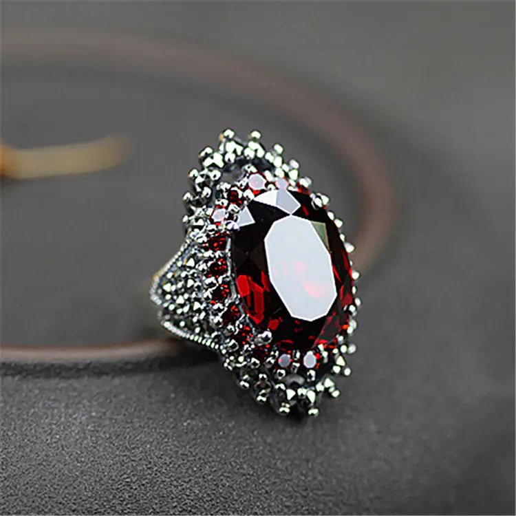 Anillo vintage de plata tailandesa con piedra preciosa - Vant