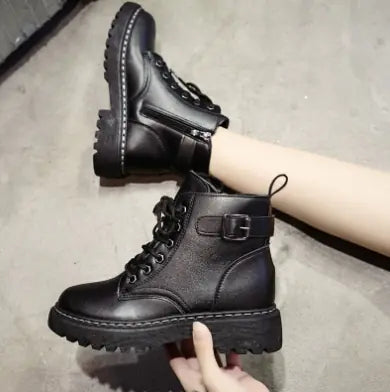 Botas Martin de estilo británico para mujer con suela gruesa