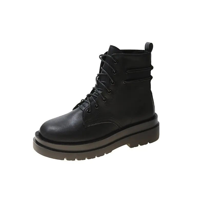 Botas Martin blancas para mujer - Estilo británico con tacón grueso - Vant