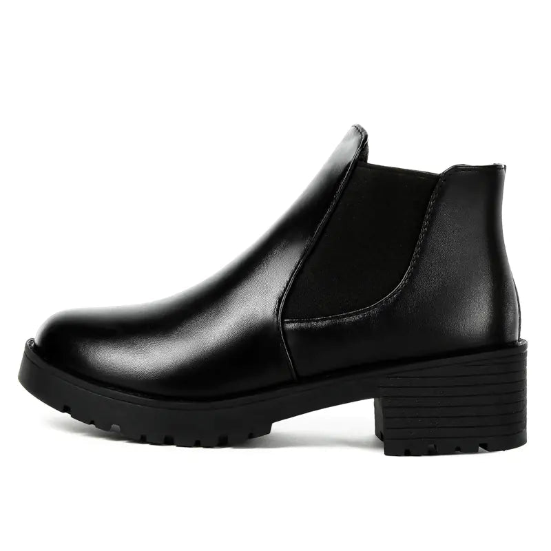Botas Martin, zapatos casuales de tacón bajo para mujer de estilo británico - Vant