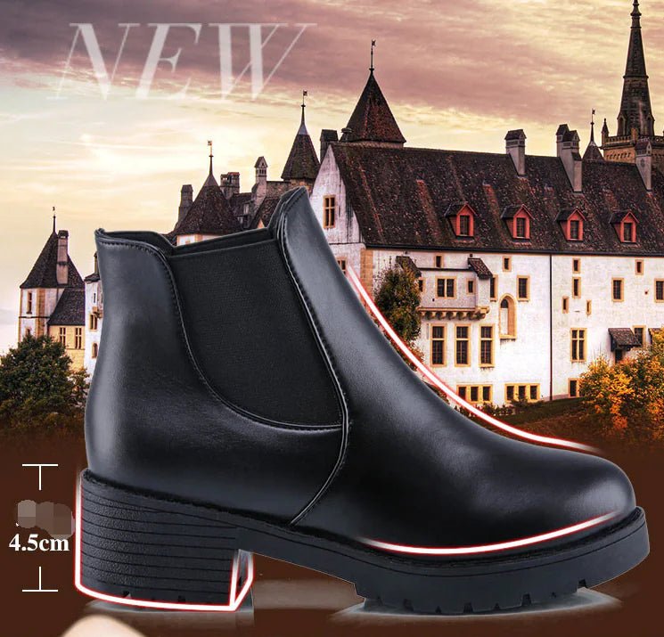 Botas Martin, zapatos casuales de tacón bajo para mujer de estilo británico - Vant