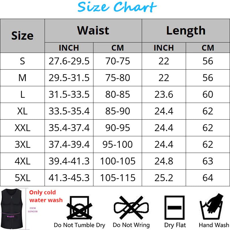 Chaleco de neopreno para adelgazar la cintura para hombre - Vant