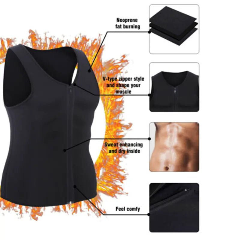 Chaleco de neopreno para adelgazar la cintura para hombre - Vant