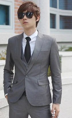Conjunto de traje de hombre de corte slim y color sólido para bodas - Vant