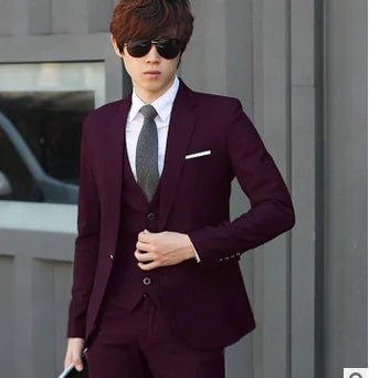 Conjunto de traje de hombre de corte slim y color sólido para bodas - Vant