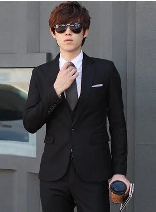 Conjunto de traje de hombre de corte slim y color sólido para bodas - Vant