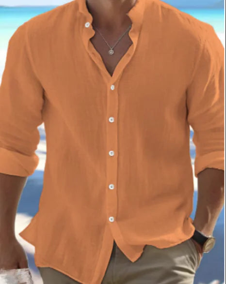 Camisa de lino para hombre de verano