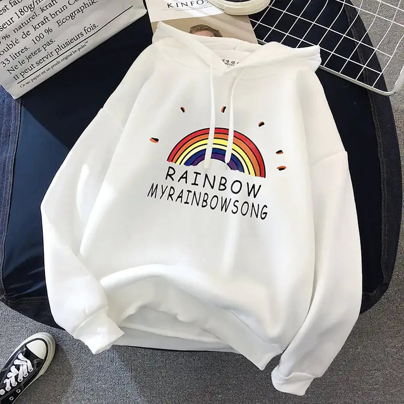 Korean style women's loose-fitting long-sleeved hooded sweater