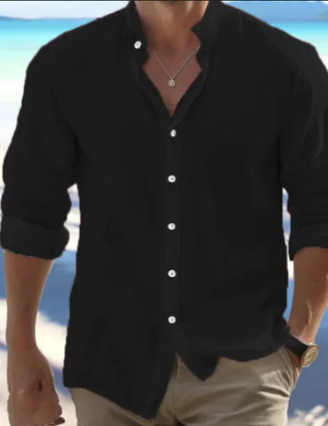 Camisa de lino para hombre de verano