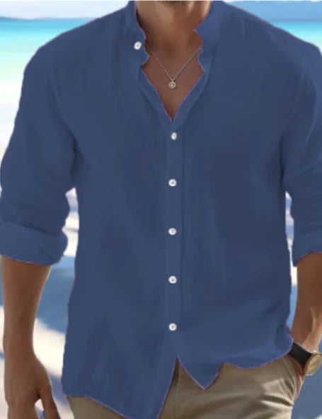 Camisa de lino para hombre de verano