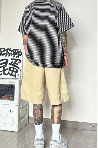 Pantalones anchos, holgados y recortados con cintura elástica - Vant