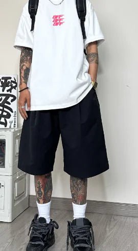 Pantalones anchos, holgados y recortados con cintura elástica - Vant