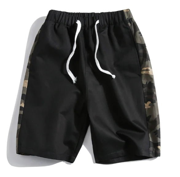 Pantalones cortos de camuflaje con rayas laterales y cintura elástica - Vant