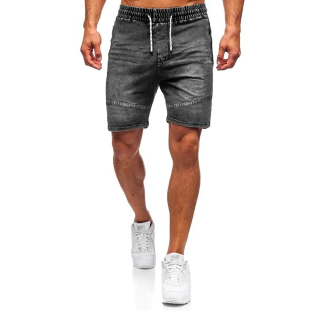 Pantalones cortos vaqueros casuales para hombre con cintura elástica - Vant