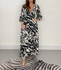 Women's casual printed dress for autumn/winter
