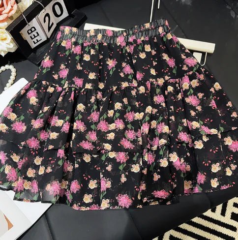 Shorts anchos con estampado floral y cintura elástica - Vant