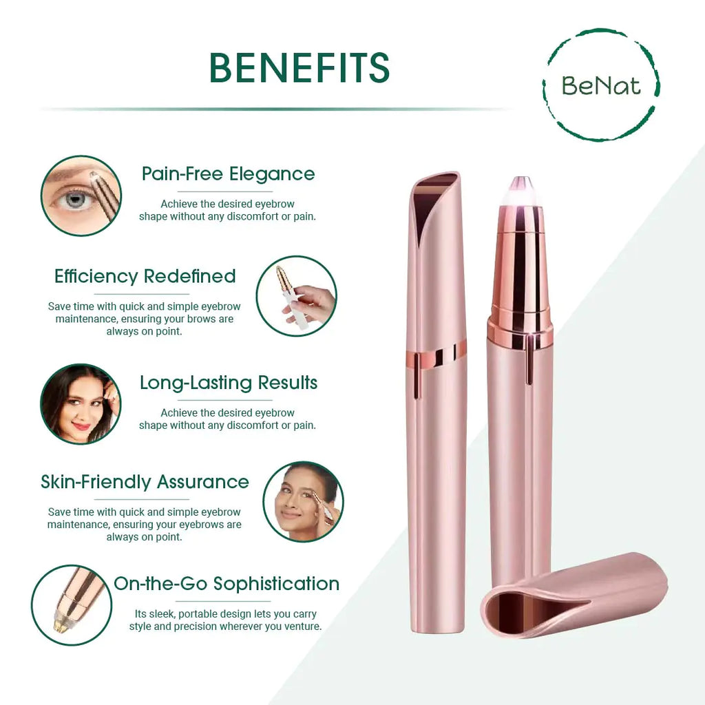 Rechargeable eyebrow trimmer