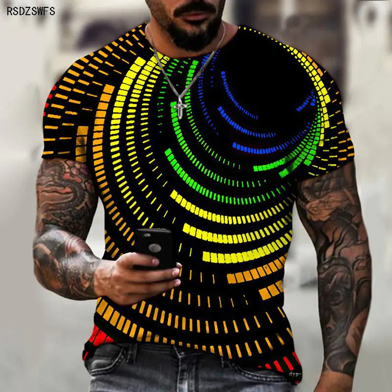 Camiseta de poliéster para hombre de la calle Harajuku Fashion