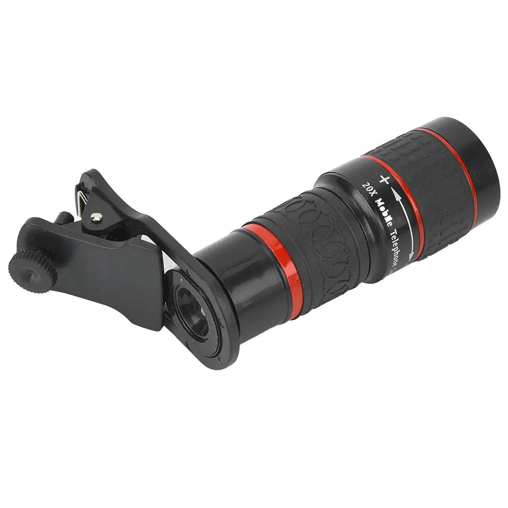 CFTGIW 20X Long Focus Zoom Telephoto Lens with Clip for Smartphone, Tablet, PC, Black